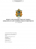 Design and Construction of Vessels Operating in Low Temperature Environments - RINA [2007, PDF] - Marine bulletins