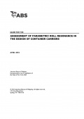 Guide for the Assessment of Parametric Roll Resonance in the Design of Container Carriers - ABS [2019, PDF] - Archive