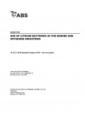 GUIDE FOR USE OF LITHIUM BATTERIES IN THE MARINE AND OFFSHORE INDUSTRIES - ABS [2018, PDF] - Archive