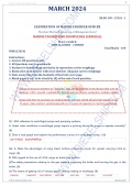 Question Paper Set for Marine Engineering Officer (M.E.O.) Class II (April 2024) MMD Examinations, India - Dieselship [2024, PDF] - Archive